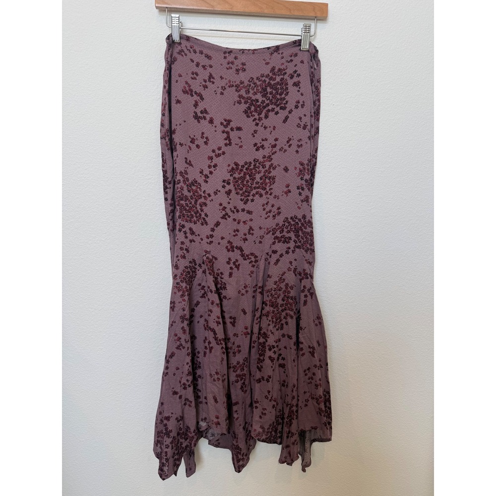 Free People Backseat Glamour Maxi Skirt Small OB 1533174 Floral Boho Purple